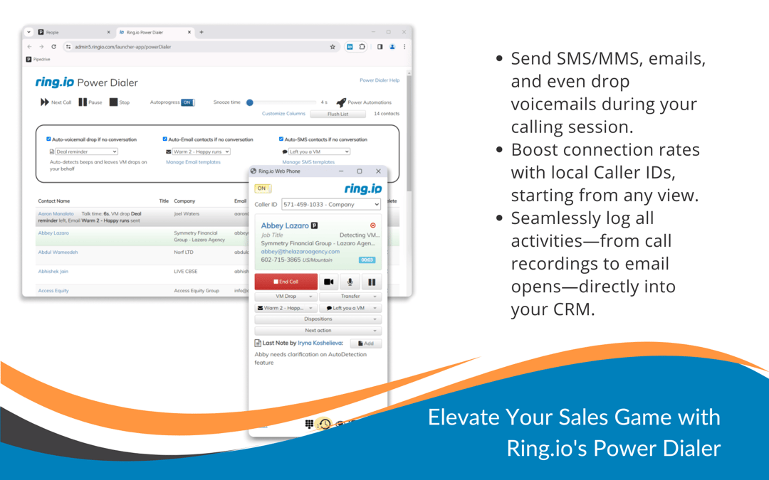 Ring.io Sales Engagement App Integration - Pipedrive Marketplace