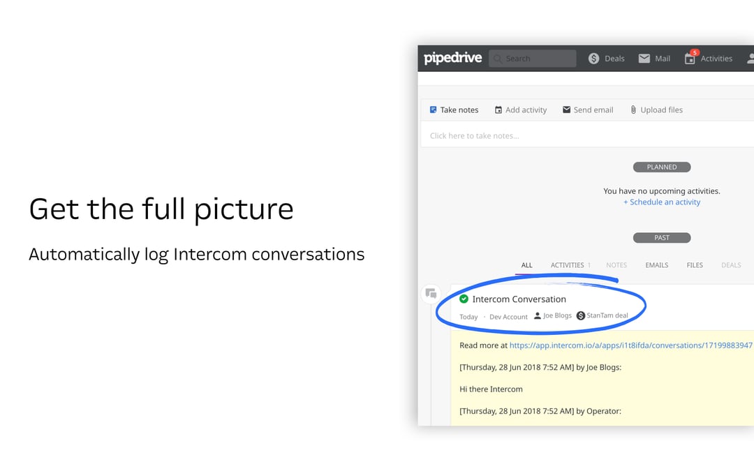 Intercom App Integration - Pipedrive Marketplace
