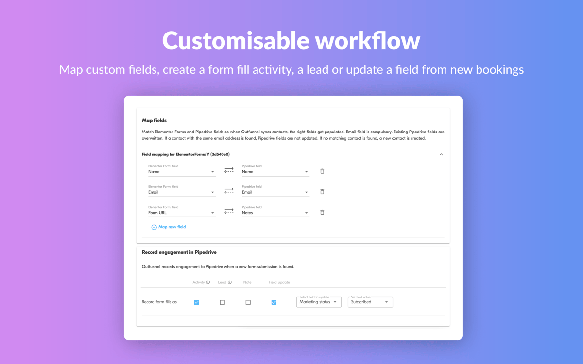 Elementor Forms Sync App Integration - Pipedrive Marketplace