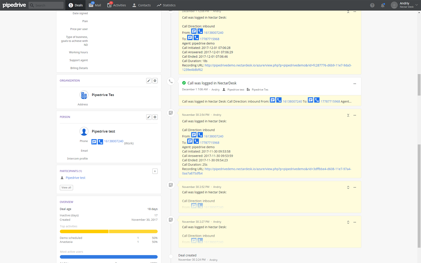 Nectar Desk App Integration - Pipedrive Marketplace