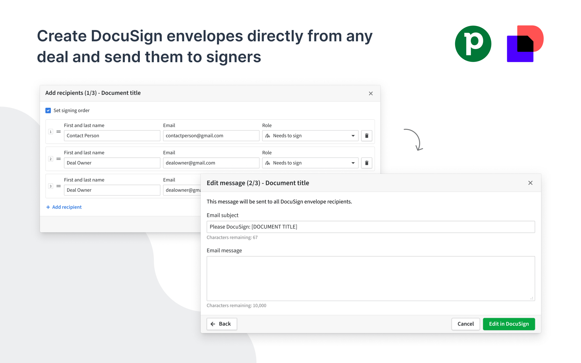 DocuSign App Integration With Pipedrive CRM
