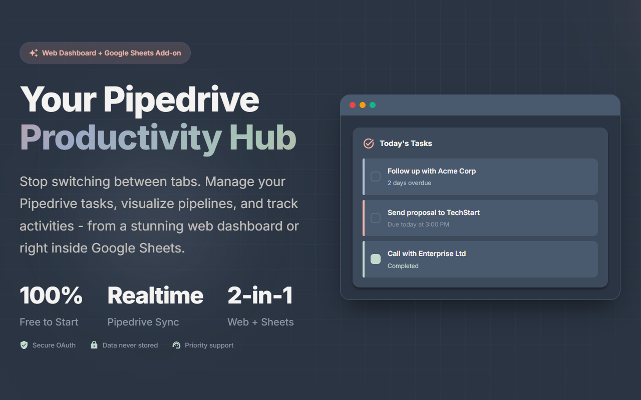 Pipeboard App Integration - Pipedrive Marketplace