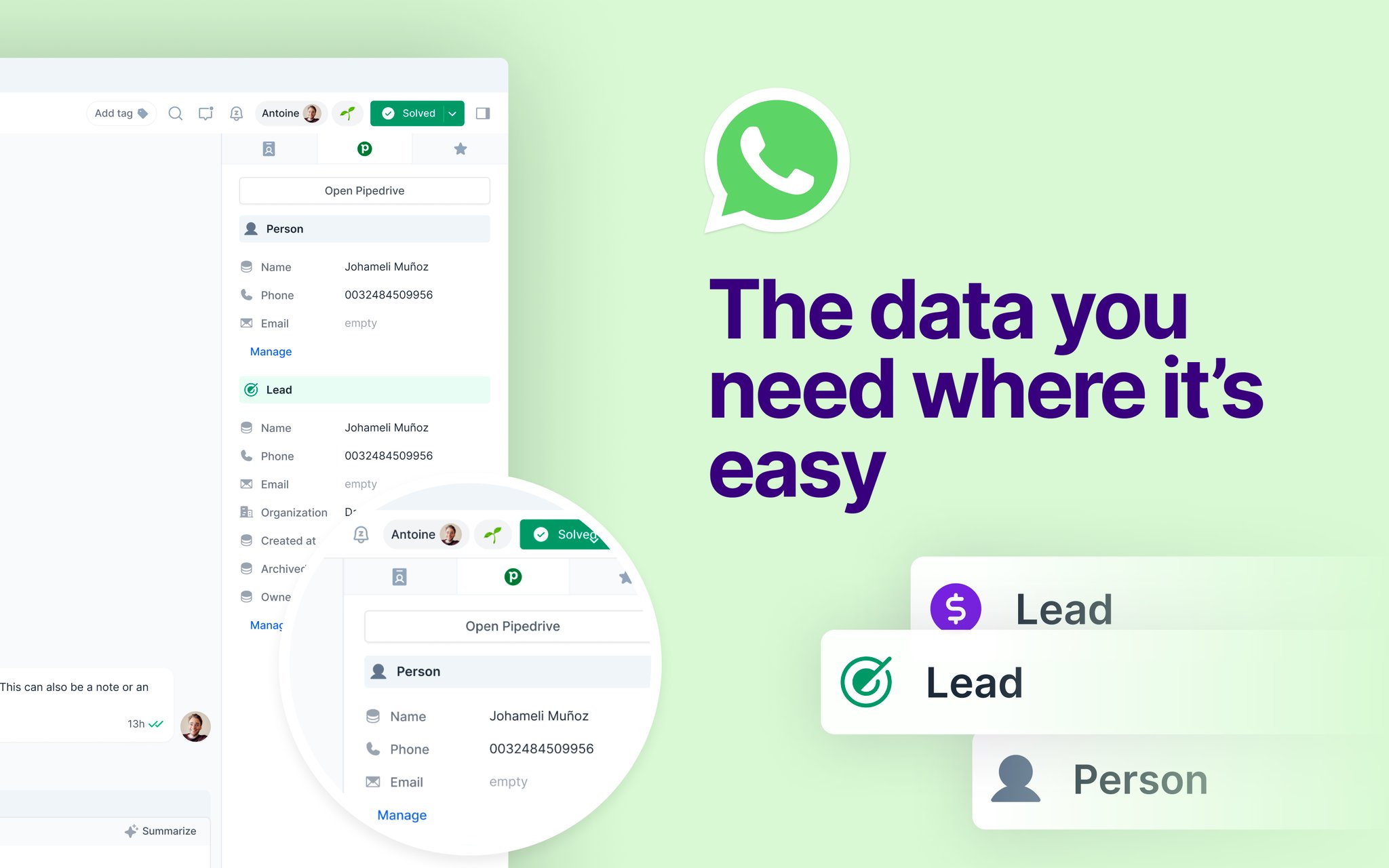WhatsApp for Sales App Integration - Pipedrive Marketplace