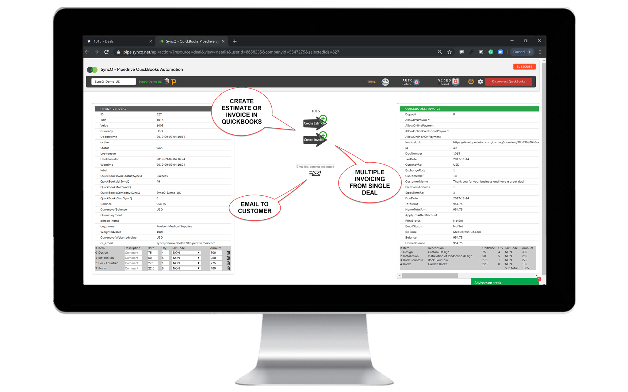 QuickBooks Business Team Automation - SyncQ App Integration - Pipedrive ...