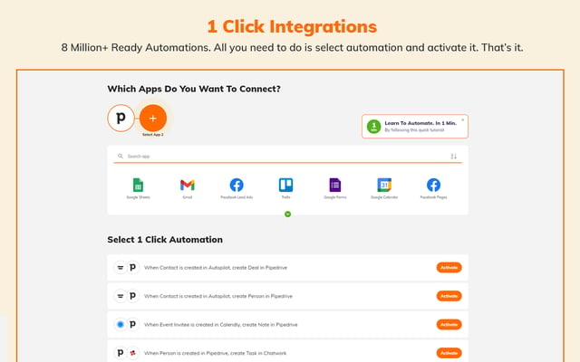 Integrately App Integration - Pipedrive Marketplace