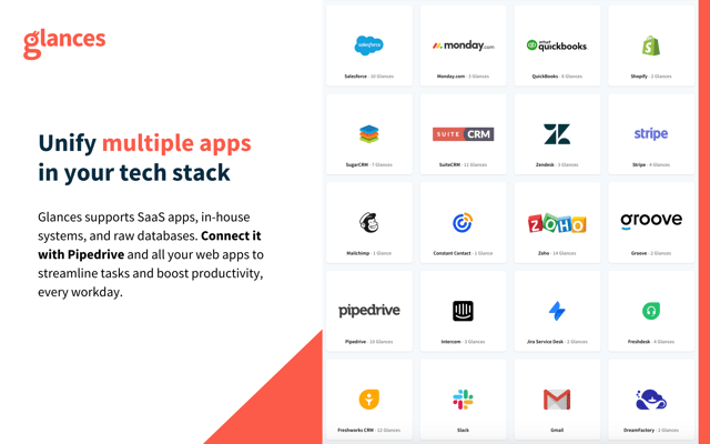 Glances App Integration - Pipedrive Marketplace