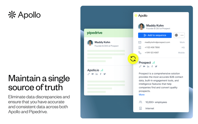 Apollo.io App Integration - Pipedrive Marketplace