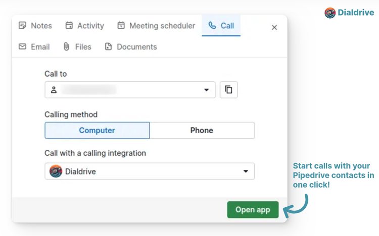 Dialpad Integration — Dialdrive App Integration - Pipedrive Marketplace