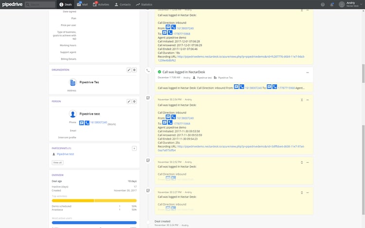 Nectar Desk App Integration - Pipedrive Marketplace