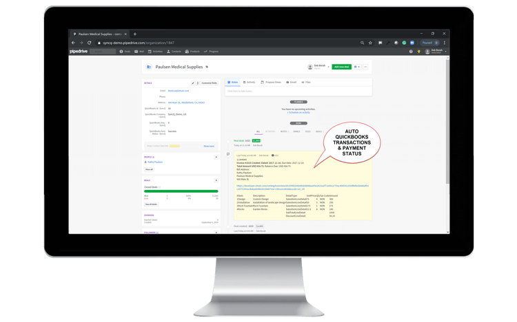 QuickBooks Business Team Automation - SyncQ App Integration - Pipedrive ...