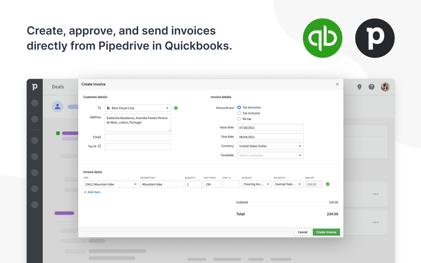 QuickBooks Integration | Connect Your Apps With Pipedrive